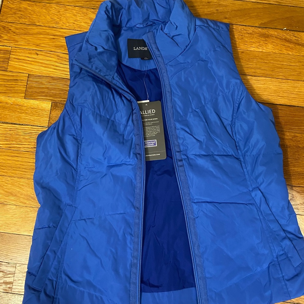 Lands' End Vibrant Blue Quilted Vest